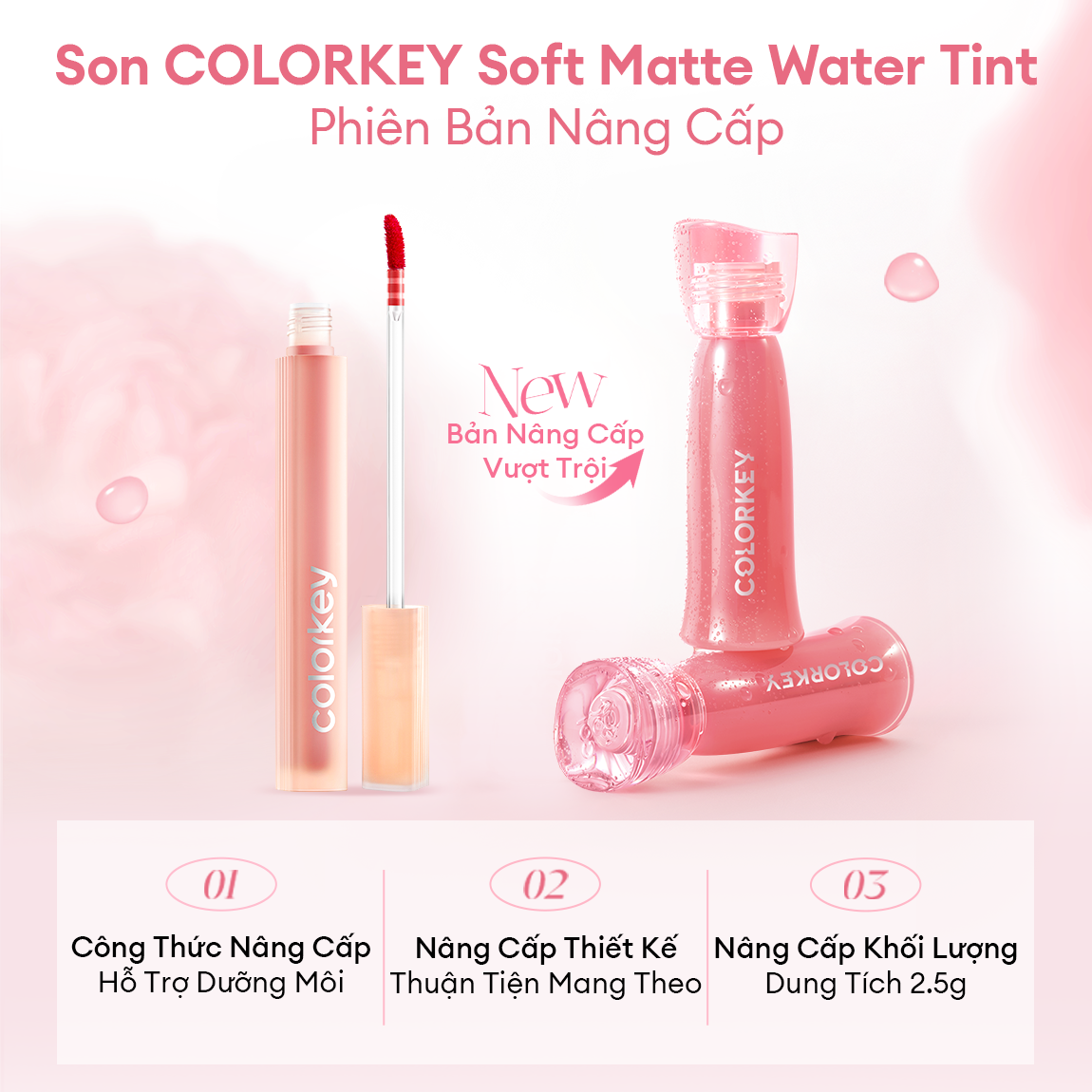 Review Son COLORKEY Watery Tint - Lì Mịn Nhẹ Môi, Không Dính, Lâu Trôi - Hinh 23