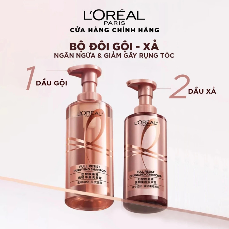 Review Bộ đôi Dầu Gội Xả L'Oreal Paris Elseve Full Resist 440ml – Giải Pháp Cho Tóc Gãy Rụng - Hinh 3