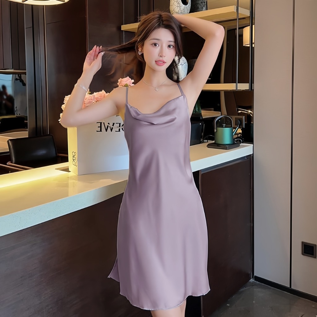 Váy Ngủ 2 Dây Liền Thân Dáng Xuông AMAKA-MD12 – Review Chi Tiết - Hinh 3