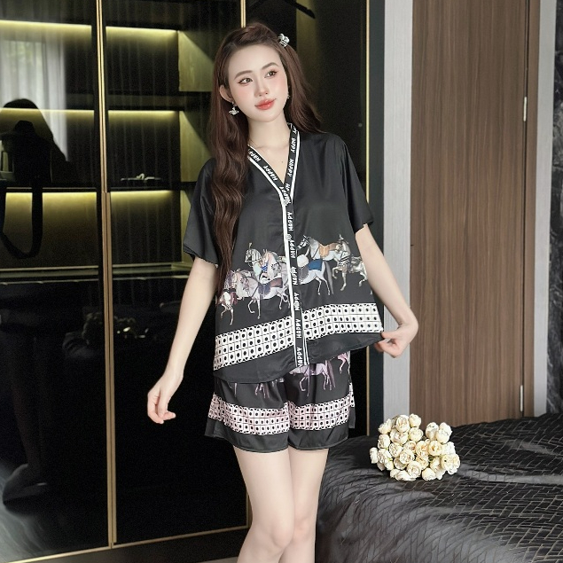 Review Bộ Pijama Hisexy Lụa Latin Cộc Tay Quần Đùi P10 - Đồ Ngủ Nữ Thoải Mái Cho Mùa Hè - Hinh 11