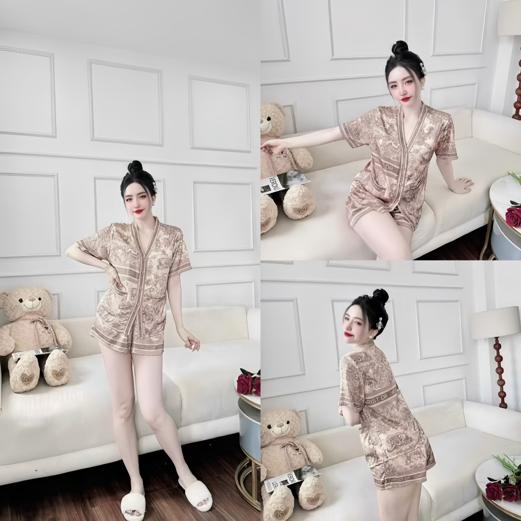 Review Bộ Pijama Hisexy Lụa Latin Cộc Tay Quần Đùi P10 - Đồ Ngủ Nữ Thoải Mái Cho Mùa Hè - Hinh 20