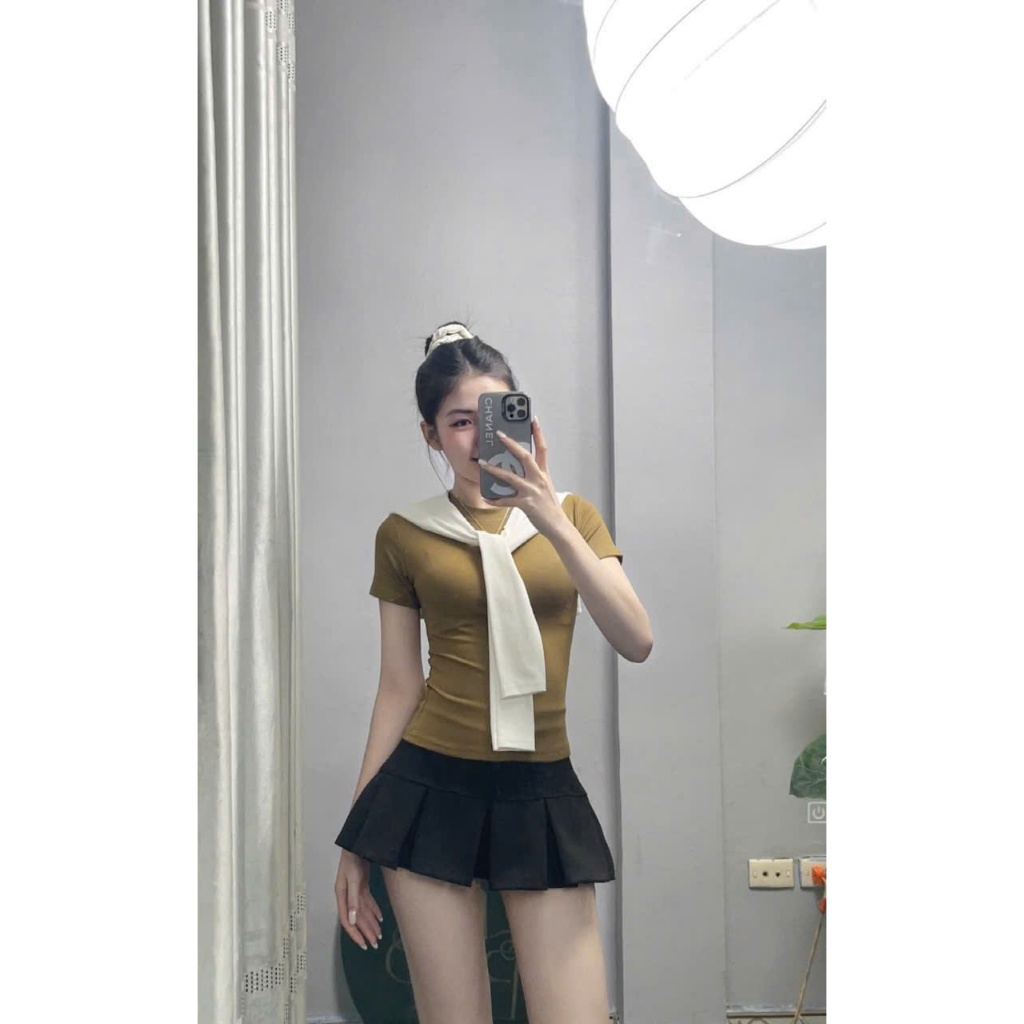 Set 3 Món Áo Thun Ôm Body BAP STUDIO: Review Chi Tiết Bộ Set Cotton Mềm Mịn Kèm Váy Xếp Ly - Hinh 25