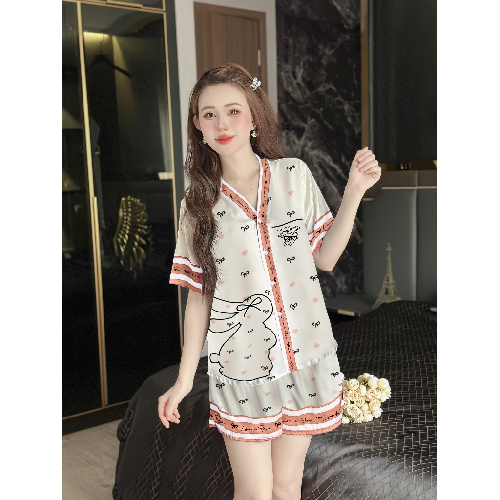 Review Bộ Pijama Hisexy Lụa Latin Cộc Tay Quần Đùi P10 - Đồ Ngủ Nữ Thoải Mái Cho Mùa Hè - Hinh 34