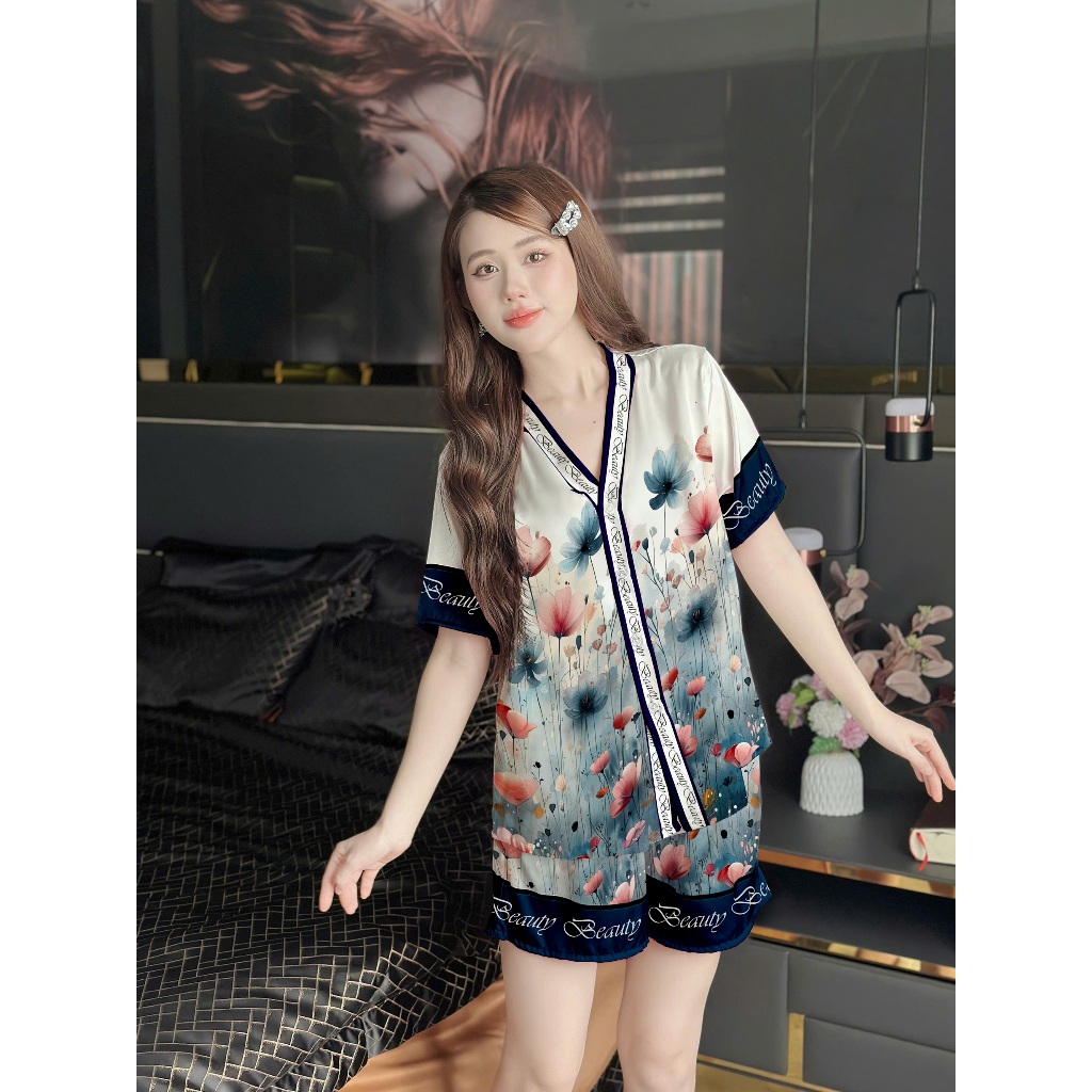Review Bộ Pijama Hisexy Lụa Latin Cộc Tay Quần Đùi P10 - Đồ Ngủ Nữ Thoải Mái Cho Mùa Hè - Hinh 31
