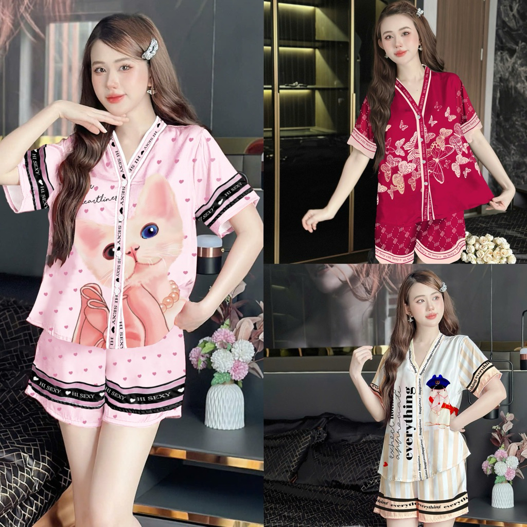 Review Bộ Pijama Hisexy Lụa Latin Cộc Tay Quần Đùi P10 – Đồ Ngủ Nữ Thoải Mái Cho Mùa Hè