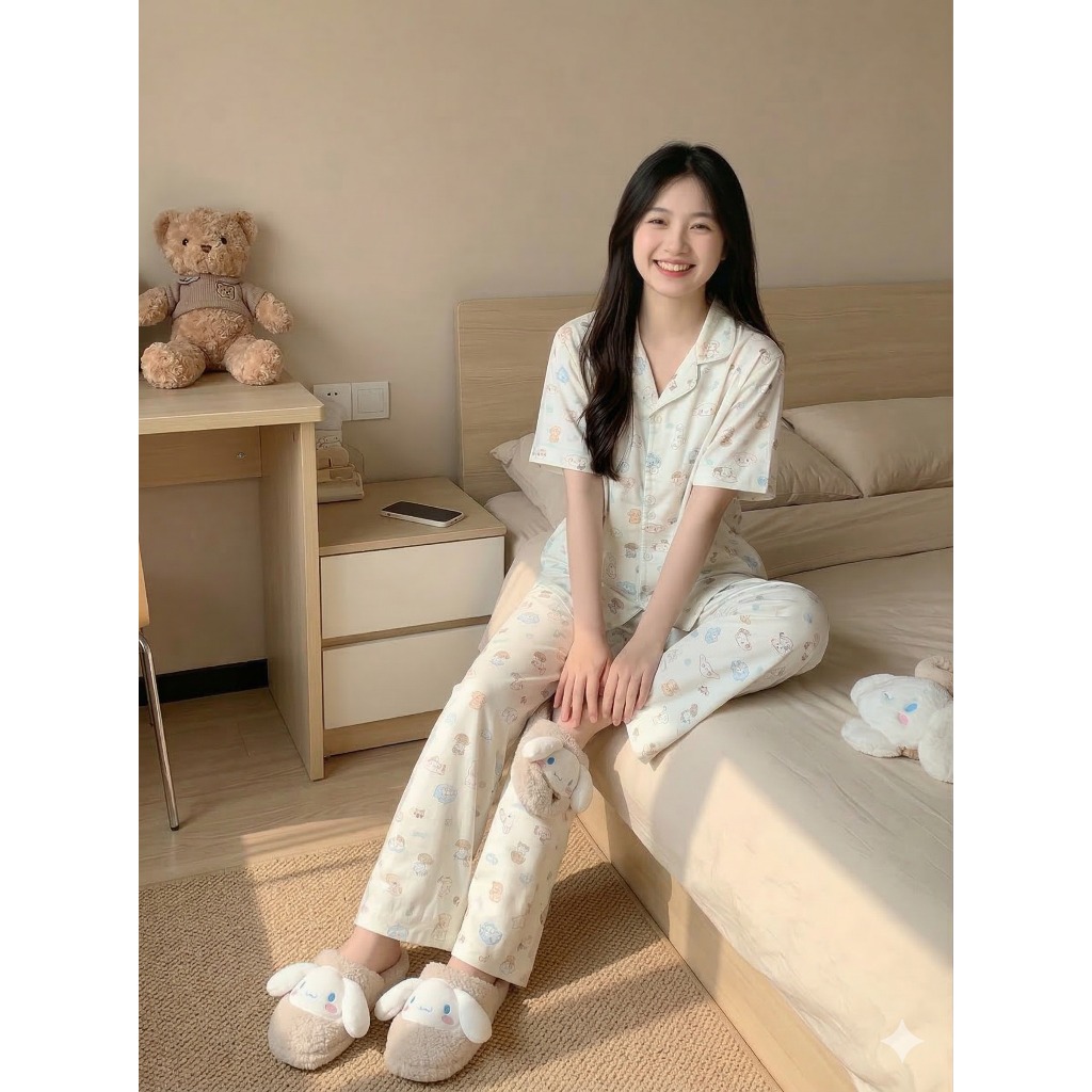 Review Bộ Pijama Nữ MeowMeow - Lụa Mềm Mại, Thoáng Mát, Cực Kỳ Dễ Thương - Hinh 9