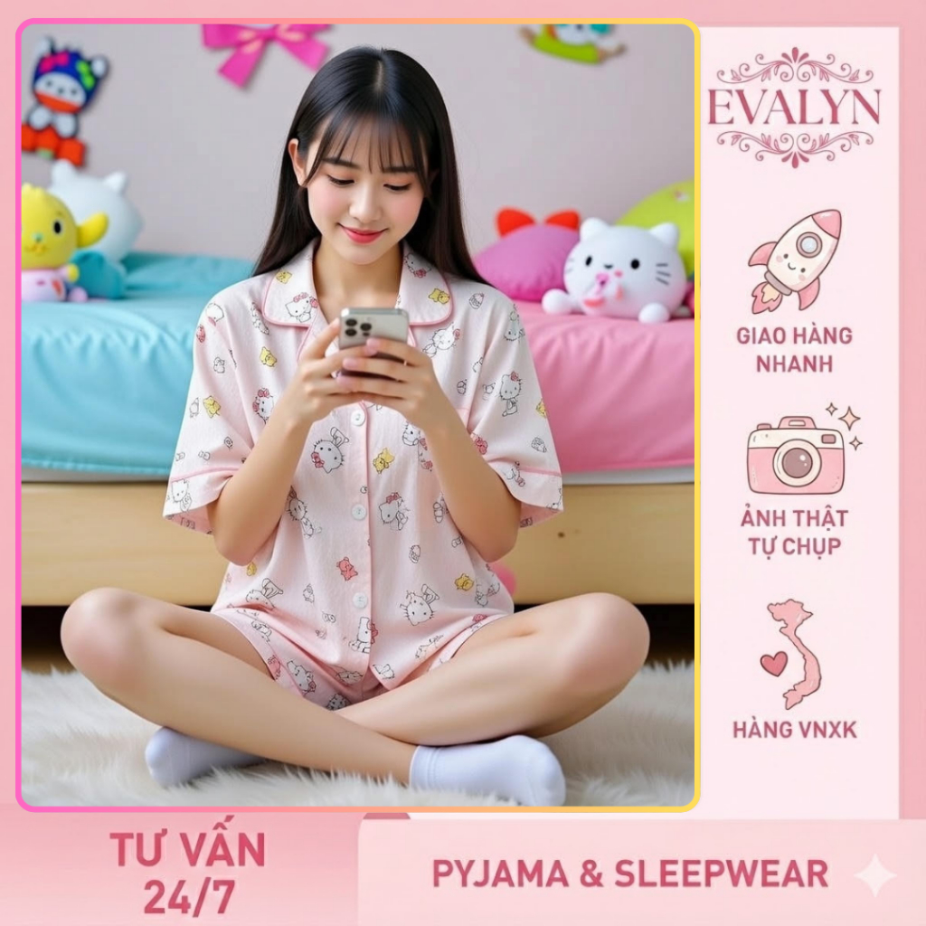 Review Bộ Pijama Nữ MeowMeow - Lụa Mềm Mại, Thoáng Mát, Cực Kỳ Dễ Thương - Hinh 10